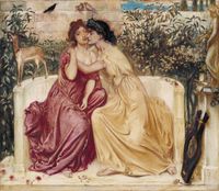 Simeon Solomon, 'Sappho and Erinna in the Garden Mytelene' (1864).